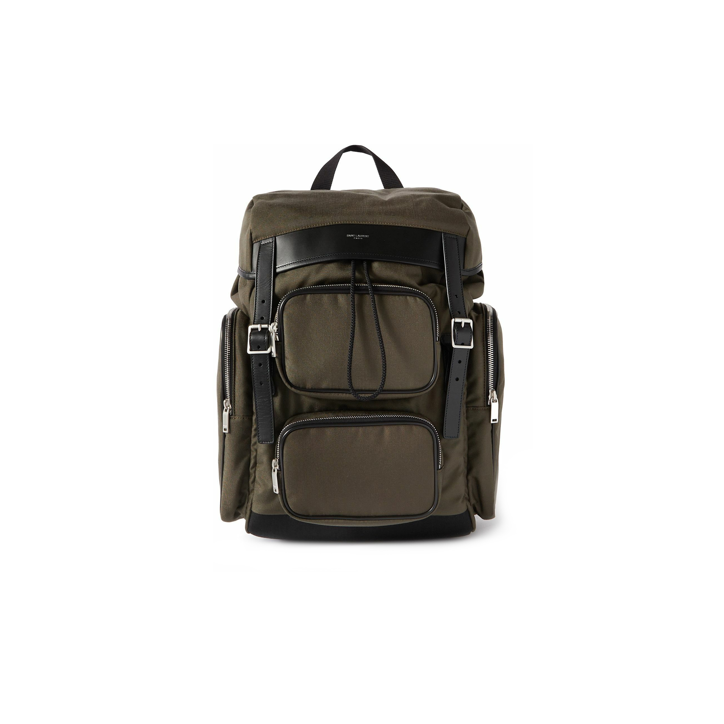 Y*L city multi-pocket backpack in econyl®, smooth leather and nylon 437110fabo12986 (34*42*22cm)